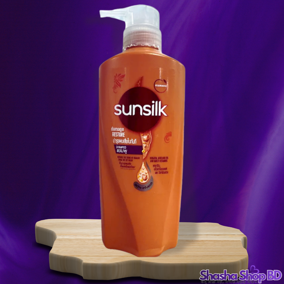 ✨ Sunsilk Damage Restore Shampoo – 325ml (Activ-Infusion Formula – প্রথম ব্যবহারেই ড্যামেজ সারিয়ে চুলকে করুন প্রাণবন্ত ও রেশমি!)