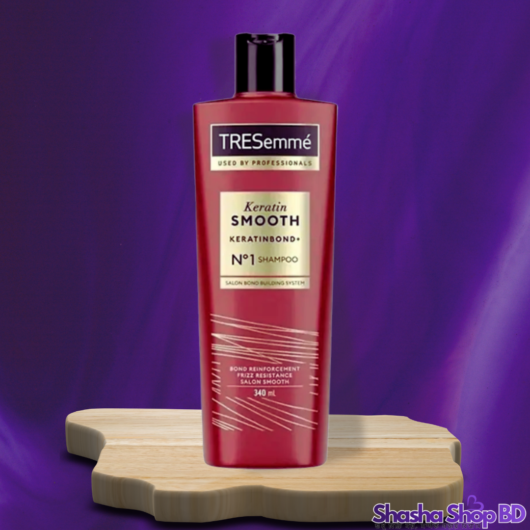TRESemmé Keratin Smooth Bond Plus Shampoo – 340ml (KeratinBond+ & Salon Smooth – ৫টি সমস্যার সমাধান একটি শ্যাম্পুতেই!)