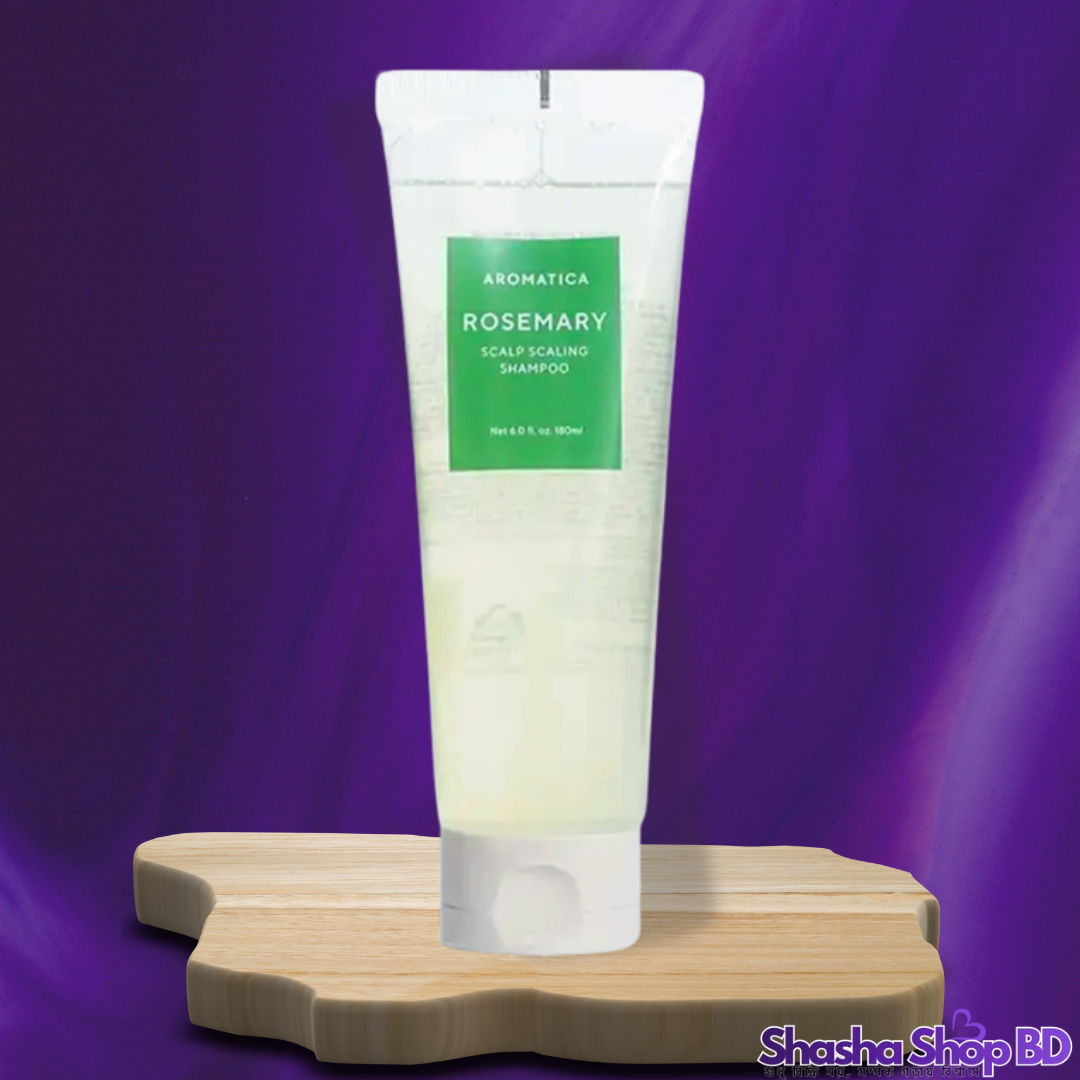 Aromatica Rosemary Scalp Scaling Shampoo – 180ml (Vegan & Scalp Care – স্ক্যাল্প এক্সফোলিয়েশন এবং চুল পড়া রোধের ন্যাচারাল সমাধান!)