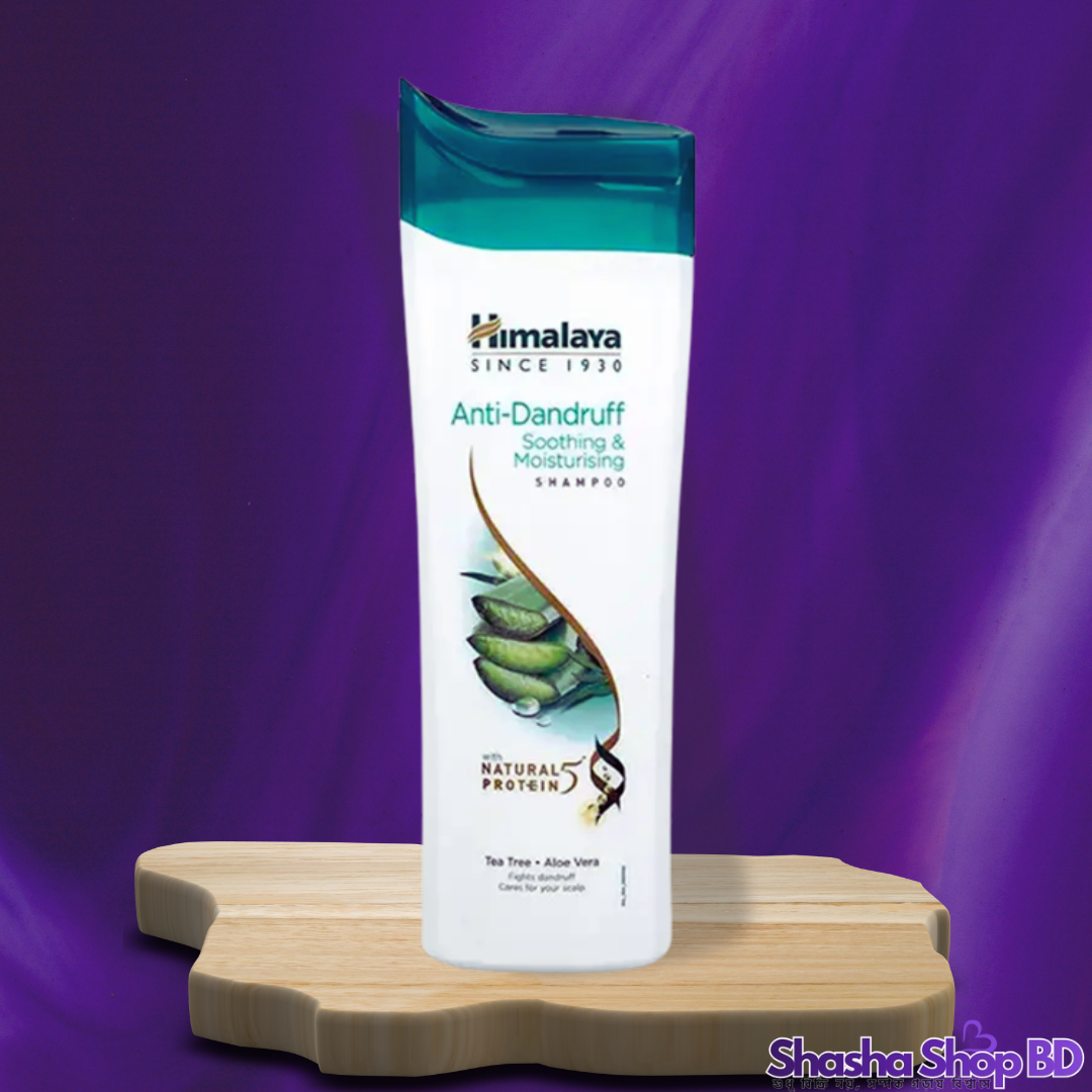 Himalaya Anti-Dandruff Soothing & Moisturising Shampoo – 400ml (Tea Tree & Aloe Vera with Natural 5 Protein – খুশকি দূর করুন এবং মাথার ত্বকে পান প্রশান্তিময় কোমলতা!)