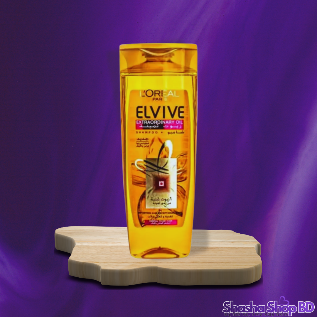 L'Oréal Elvive Extraordinary Oil Shampoo – 400ml (6 Precious Floral Oils – শুষ্ক ও প্রাণহীন চুলের জন্য নিবিড় পুষ্টি এবং জাদুকরী উজ্জ্বলতা!)