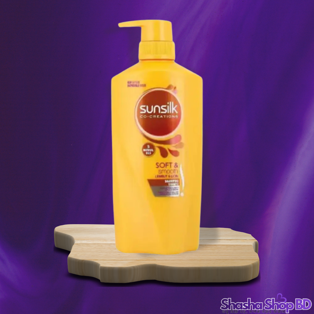 Sunsilk Soft & Smooth Shampoo – 625ml (With 5 Natural Oils – রুক্ষ চুলকে করুন রেশমি কোমল এবং পান দীর্ঘস্থায়ী আর্দ্রতা!)