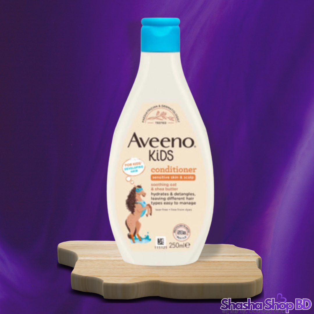 Aveeno Kids Sensitive Skin & Scalp Conditioner – 250ml (With Soothing Oat & Shea Butter – বেড়ে ওঠা শিশুর সংবেদনশীল ত্বক ও চুলের কোমল সুরক্ষা!)