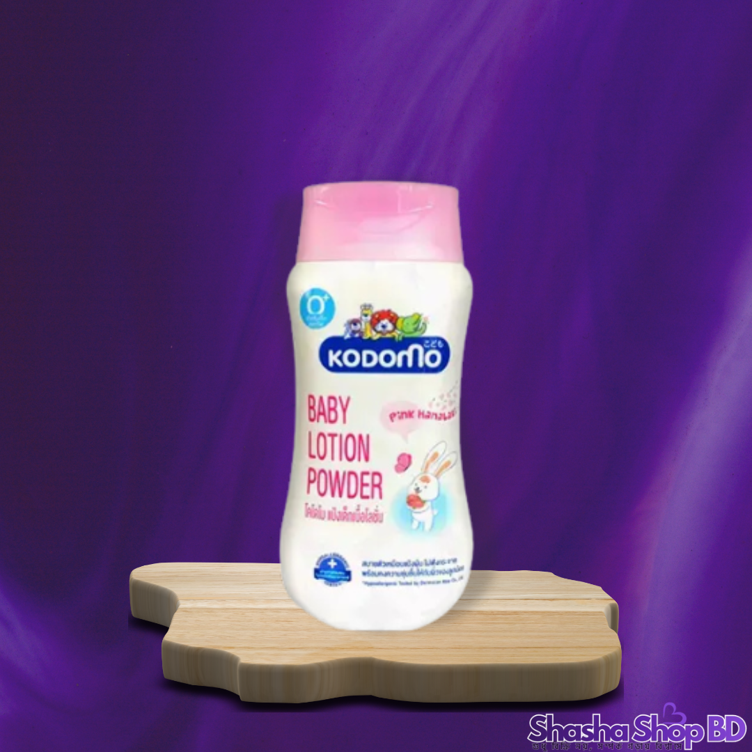Kodomo Baby Lotion Powder – Pink Hanabaki (180ml) (Dust-Free Formula – পাউডারের সুরক্ষা আর লোশনের ময়েশ্চার এখন এক সাথে!)