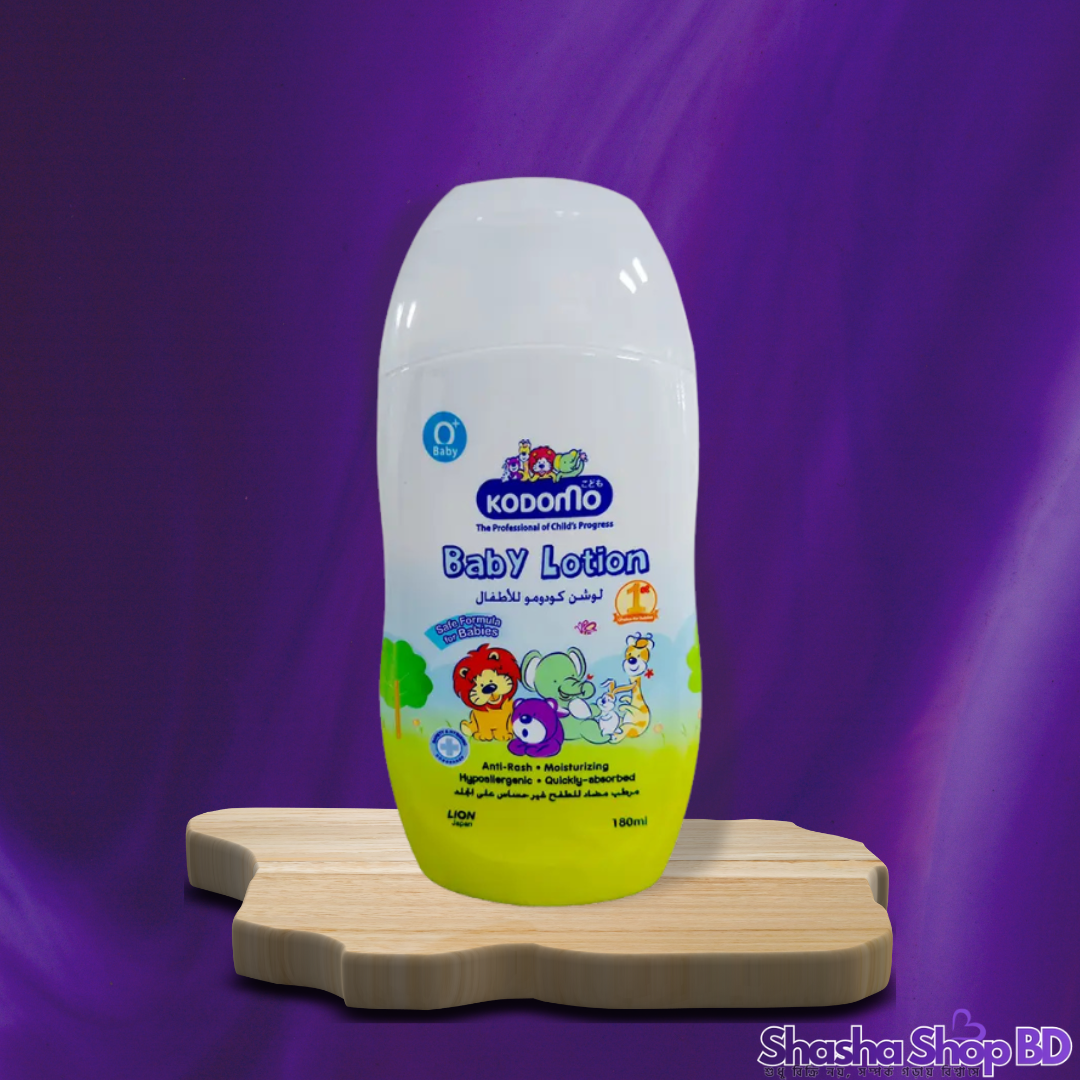 Kodomo Baby Lotion Anti-Rash & Moisturizing – 180ml (Anti-Rash Formula – শিশুর কোমল ত্বকের সুরক্ষা এবং দীর্ঘস্থায়ী আর্দ্রতা!)