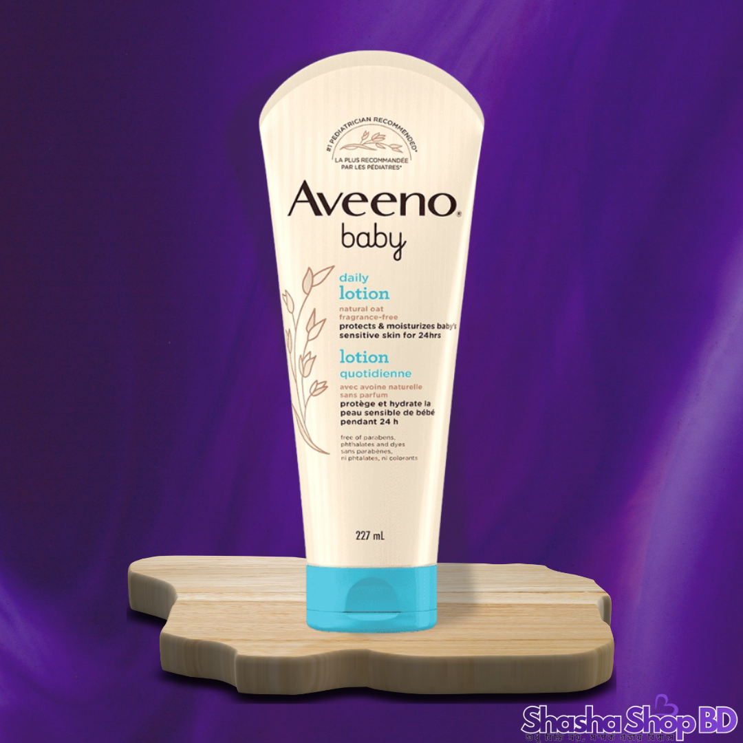 Aveeno Baby Daily Lotion – 227ml (Natural Oat Formula – আপনার সোনামণির সংবেদনশীল ত্বকের ২৪ ঘণ্টা সুরক্ষা!)