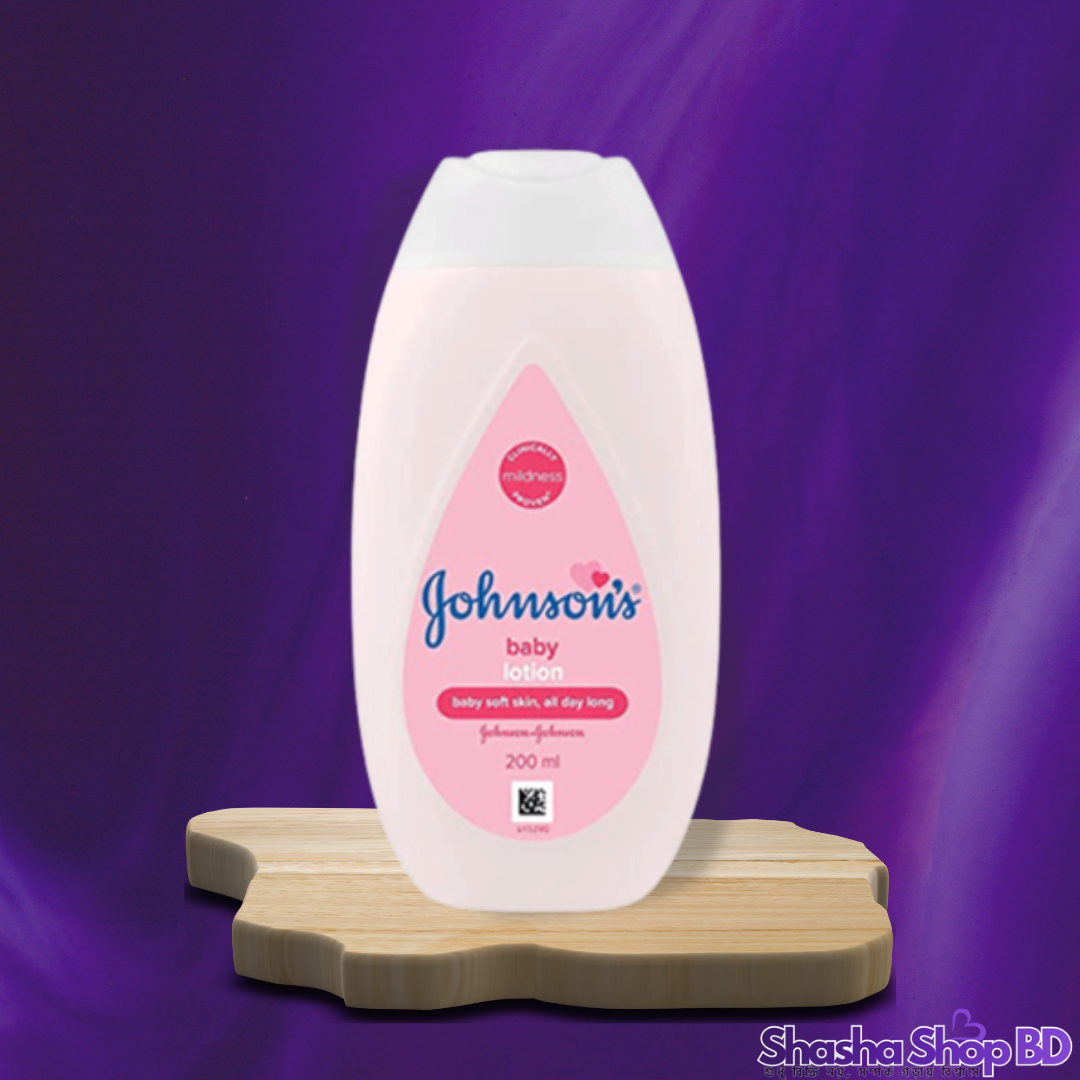 Johnson's Baby Pink Lotion – 200ml (24 Hour Moisture & Baby Soft Skin – প্রজন্মের পর প্রজন্ম ধরে মায়েদের প্রথম পছন্দ!)