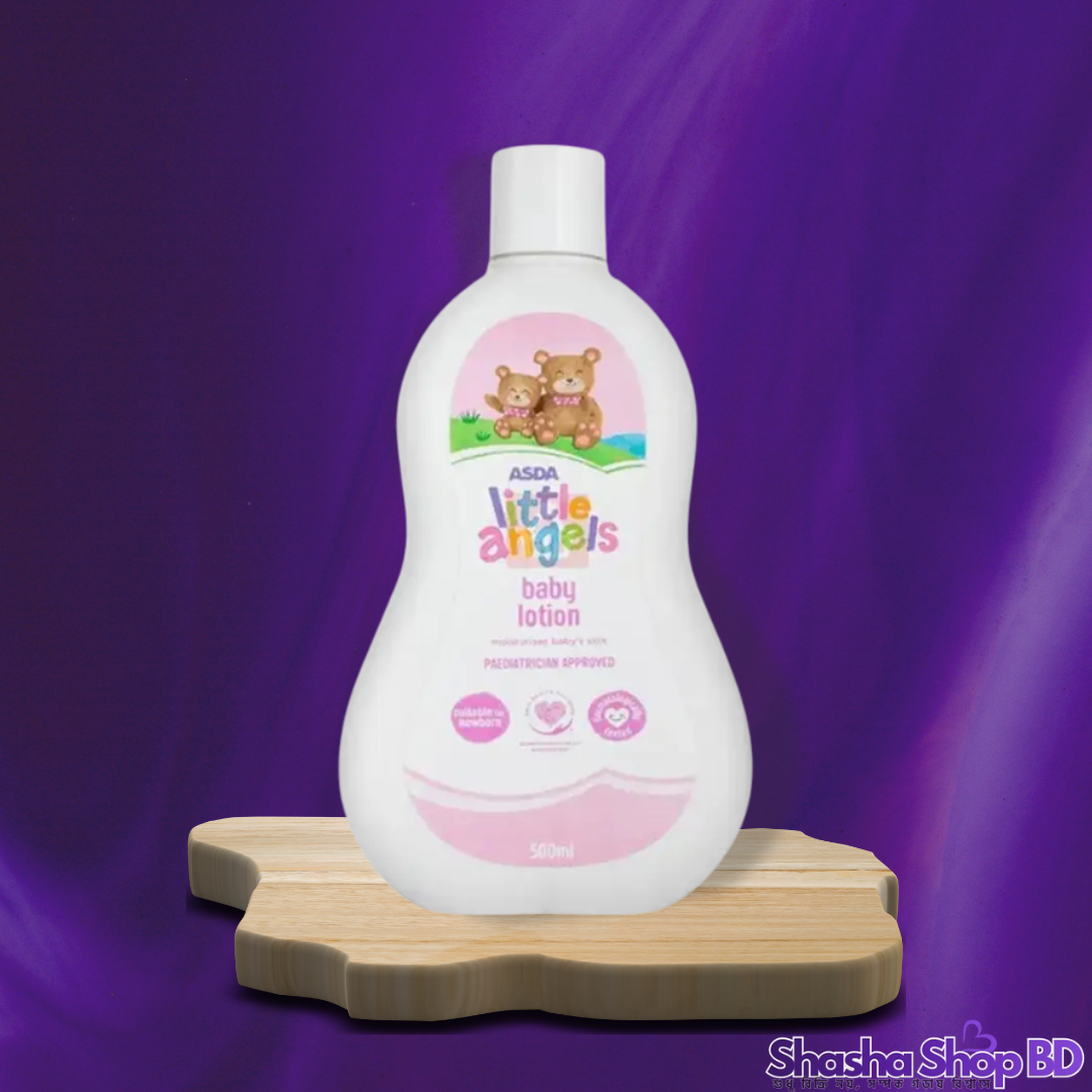 Asda Little Angels Baby Lotion – 500ml (Moisturises Baby's Skin & Paediatrician Approved – শিশুর ত্বকের মখমলে কোমলতায় বিশেষজ্ঞের ছোঁয়া!)