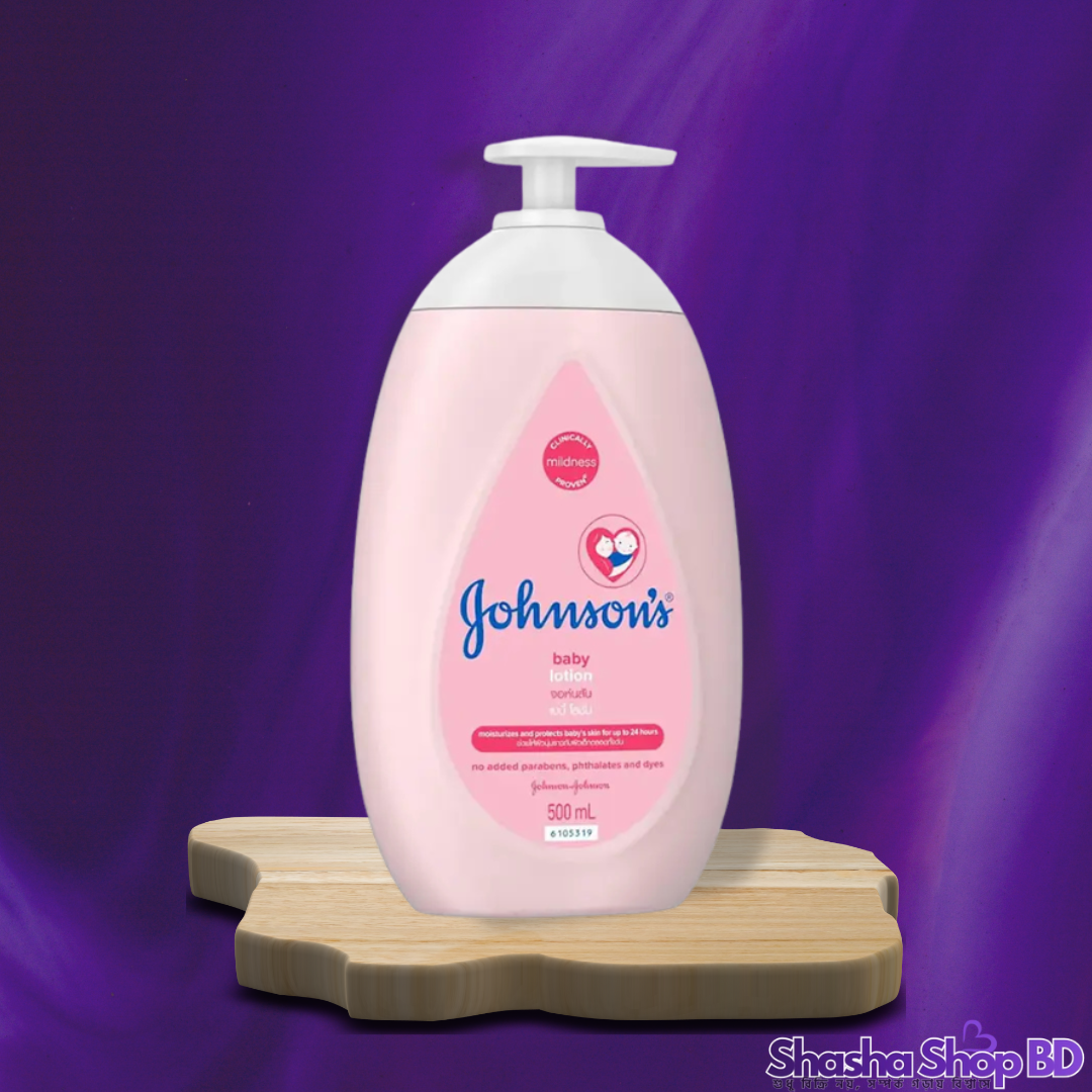 Johnson's Baby Regular Lotion – 500ml (24 Hour Moisture & Clinically Mildness Proven – শিশুর কোমল ত্বকের প্রতিদিনের সেরা সুরক্ষা!)