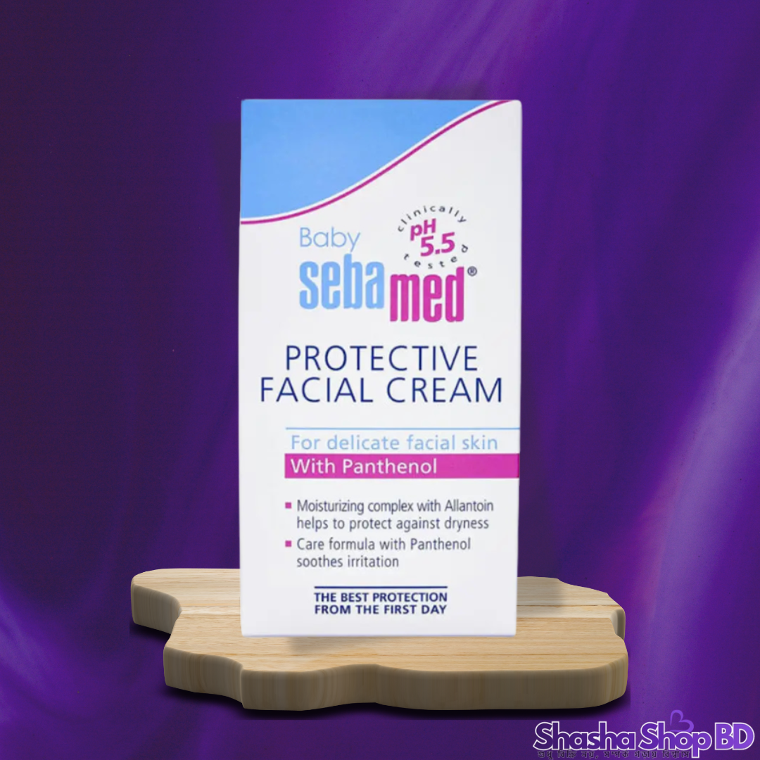 Sebamed Baby Protective Facial Cream – 50ml (pH 5.5 & With Panthenol – শিশুর কোমল মুখের ত্বকের জন্য বিশেষজ্ঞ সুরক্ষা!)