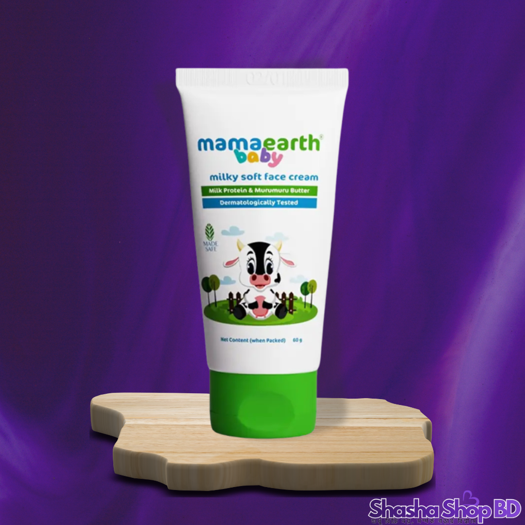 Mamaearth Milky Soft Face Cream – 60g (Milk Protein & Murumuru Butter – আপনার সোনামণির কোমল ত্বকের প্রাকৃতিক পুষ্টি!)