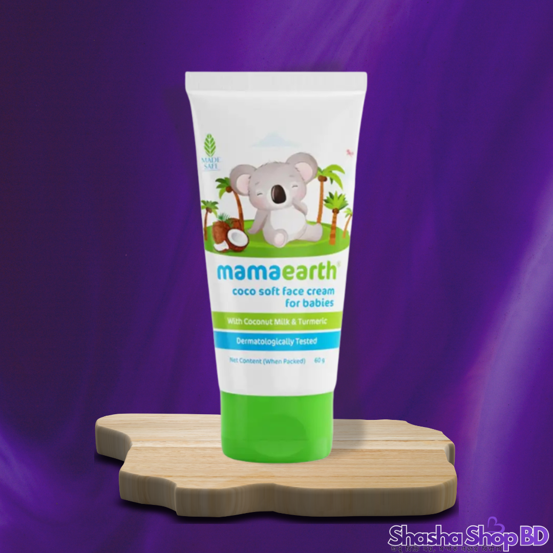 Mamaearth Coco Soft Face Cream – 60g (Coconut Milk & Turmeric – প্রকৃতির ছোঁয়ায় শিশুর ত্বকের কোমল সুরক্ষা!)