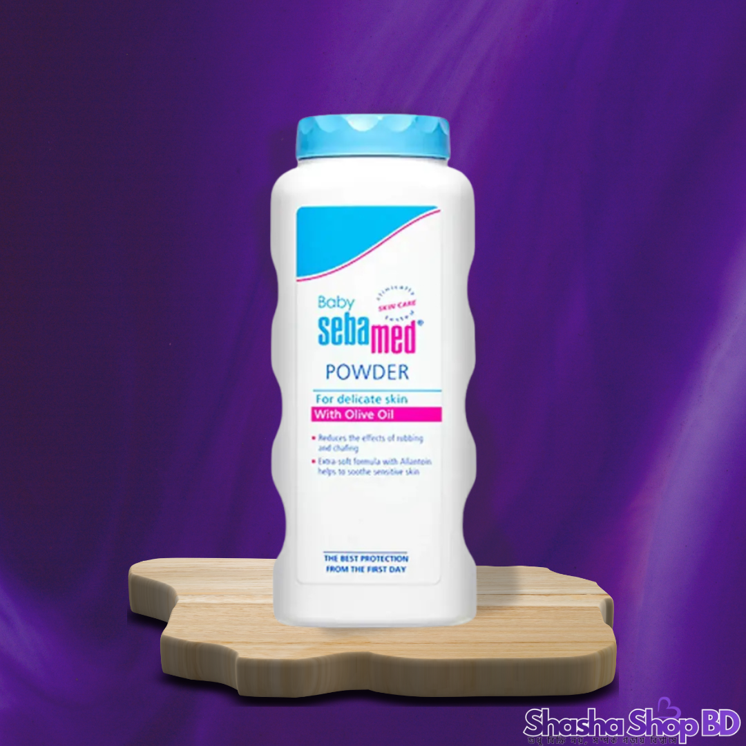 Sebamed Baby Powder – 100g (With Olive Oil & Allantoin – ঘামাচি ও র‍্যাশ মুক্ত ত্বকের জন্য বিশেষজ্ঞ সুরক্ষা!)