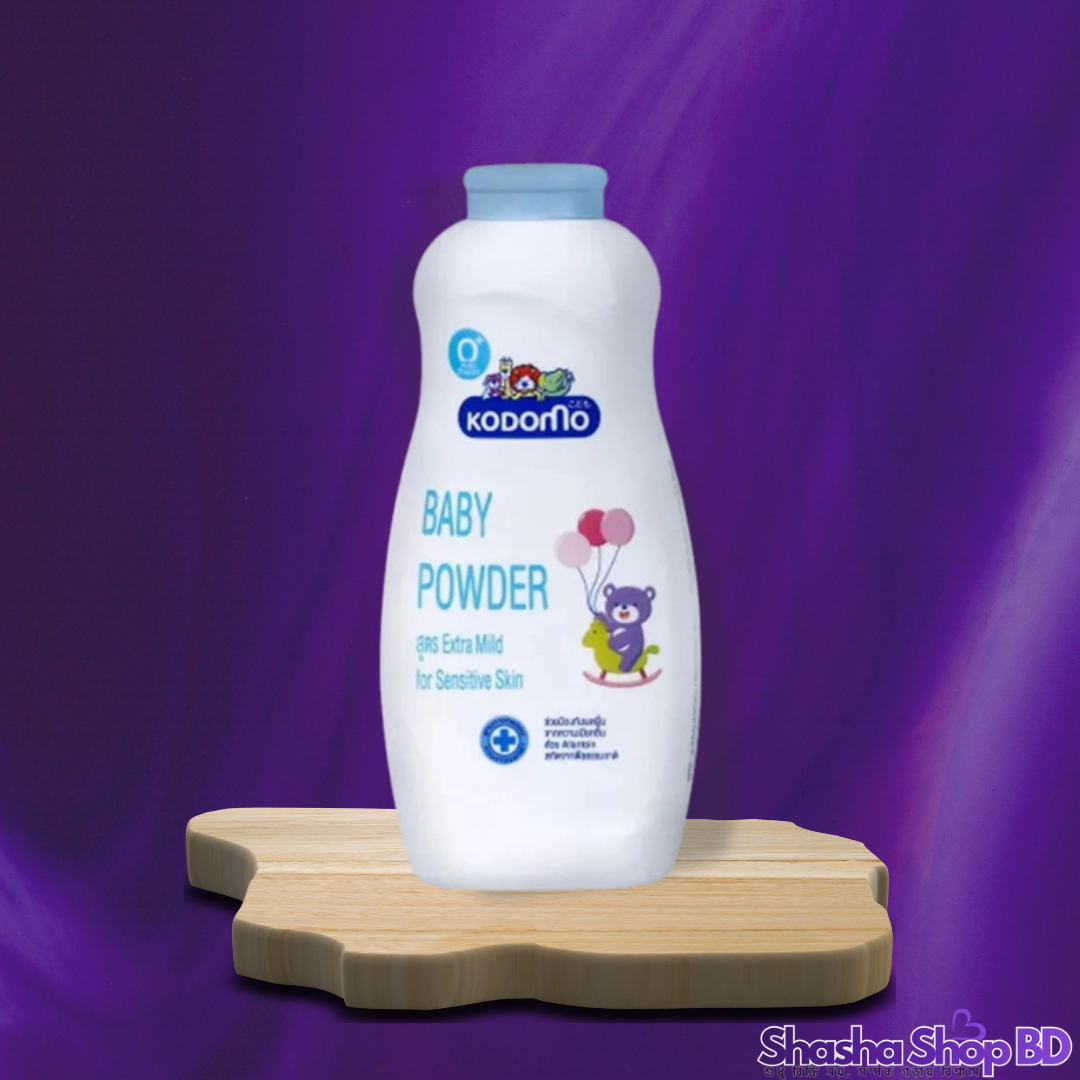 Kodomo Baby Powder Extra Mild – 350g (Extra Mild for Newborn Sensitive Skin – নবজাতকের অতি কোমল ত্বকের জন্য বিশুদ্ধ সুরক্ষা!)