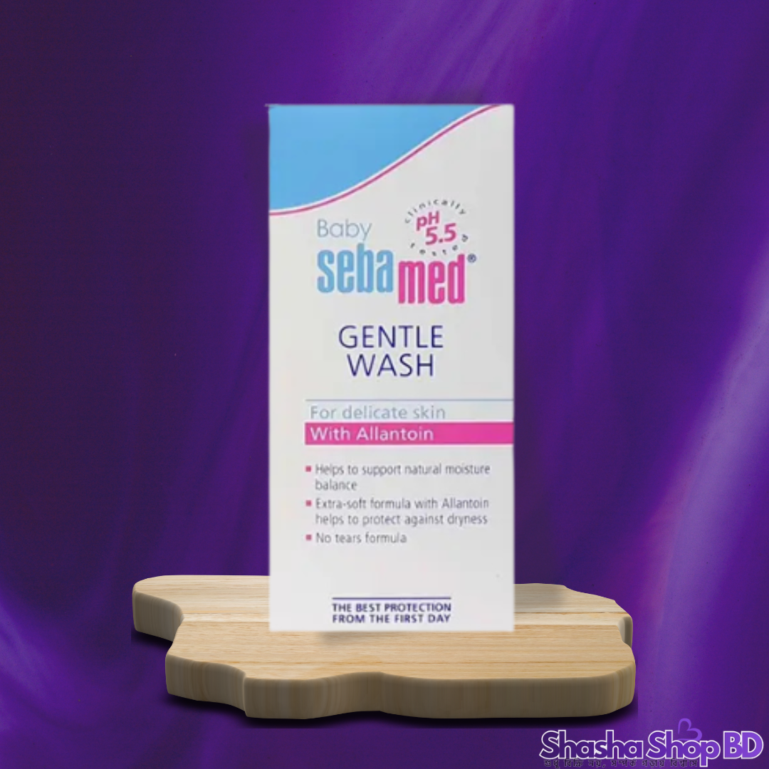 Sebamed Baby Gentle Wash – 200ml (pH 5.5 & No Tears Formula – শিশুর অতি সংবেদনশীল ত্বকের জন্য বিশেষজ্ঞ গোসল!)