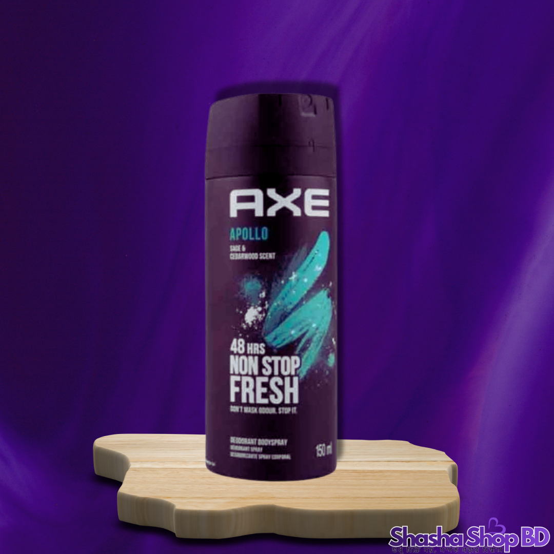 Axe Apollo Deodorant Body Spray – 150ml (48 Hours Non-Stop Fresh – আপনার ব্যক্তিত্বে যোগ করুন মহাকাশচারীর মতো আত্মবিশ্বাস ও সতেজতা!)