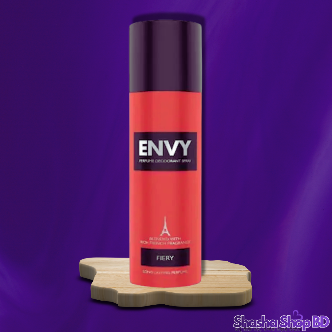 Envy Fiery Perfume Deodorant Spray – 120ml (Intense, Passionate & Long-lasting – আপনার ব্যক্তিত্বে যোগ করুন এক অগ্নিঝরা আত্মবিশ্বাস!)