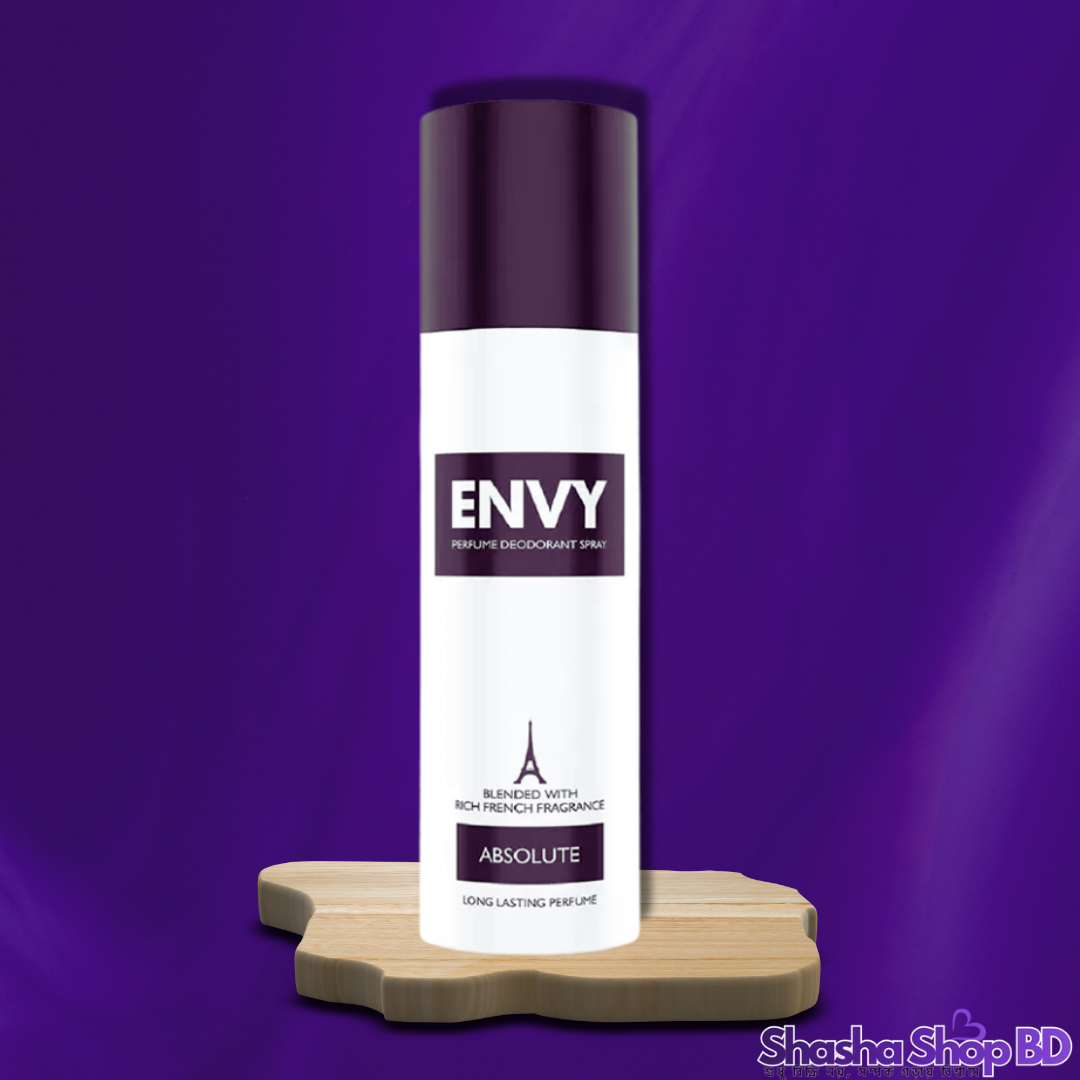 Envy Absolute Perfume Deodorant Spray – 120ml (Pure, Sophisticated & Long-lasting – আভিজাত্য এবং সতেজতার এক নিখুঁত সংমিশ্রণ!)