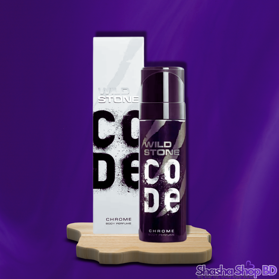 Wild Stone Code Chrome Body Perfume – 120ml (Fresh, Sophisticated & Long-lasting – আপনার ব্যক্তিত্বে যোগ করুন এক শীতল ও আভিজাত্যপূর্ণ আবেশ!)