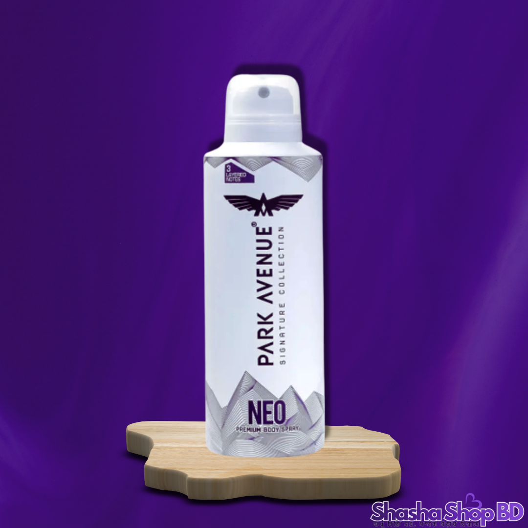 Park Avenue Neo Signature Collection Body Spray – 150ml (Bold, Modern & Long-lasting – আপনার ব্যক্তিত্বে যোগ করুন এক নতুন যুগের সতেজতা এবং আভিজাত্য!)