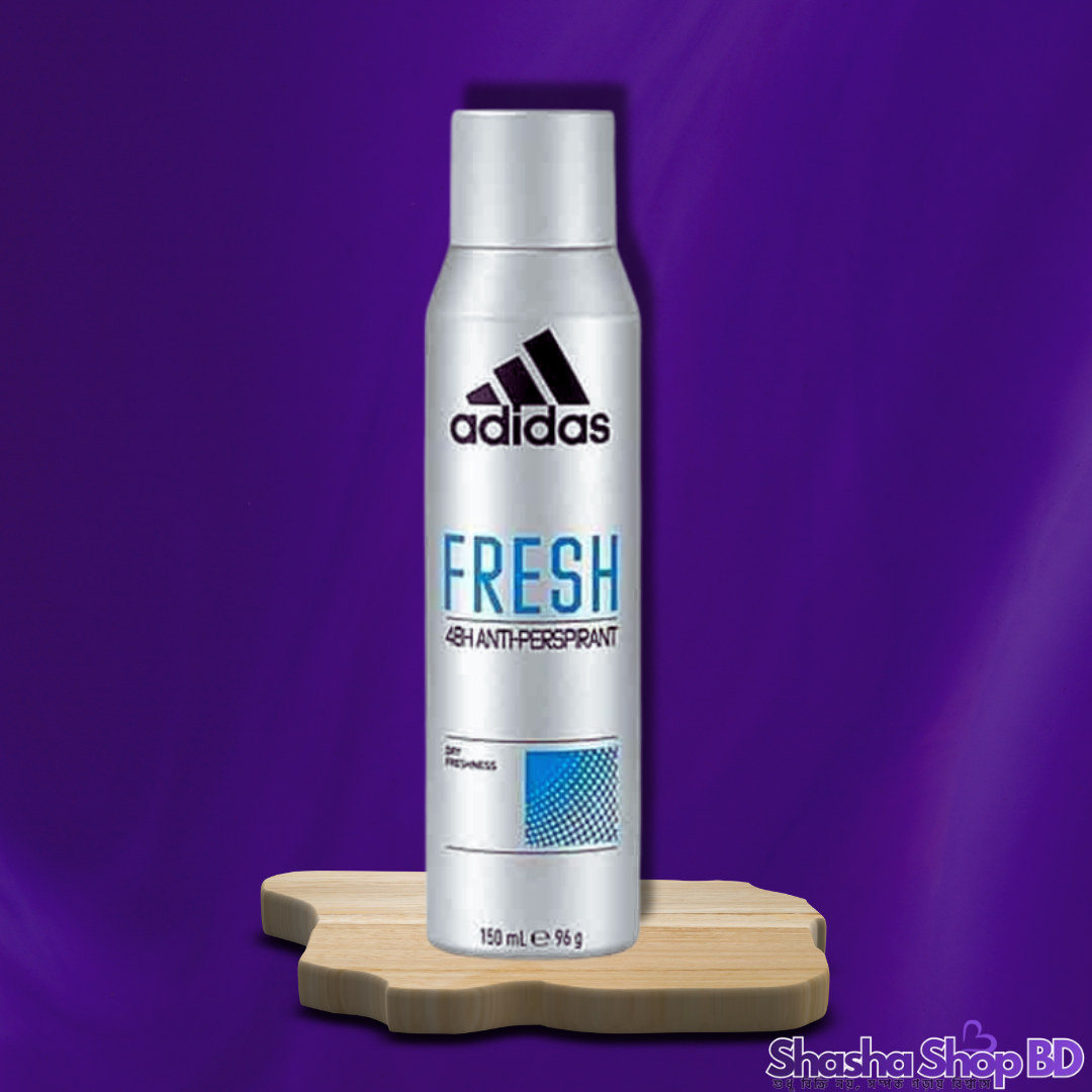 Adidas Fresh 48H Anti-Perspirant Body Spray – 150ml (Instant Cool & Dry Freshness – সারাদিনের কর্মব্যস্ততা আর খেলাধুলায় পান সতেজতার পূর্ণ নিশ্চয়তা!)