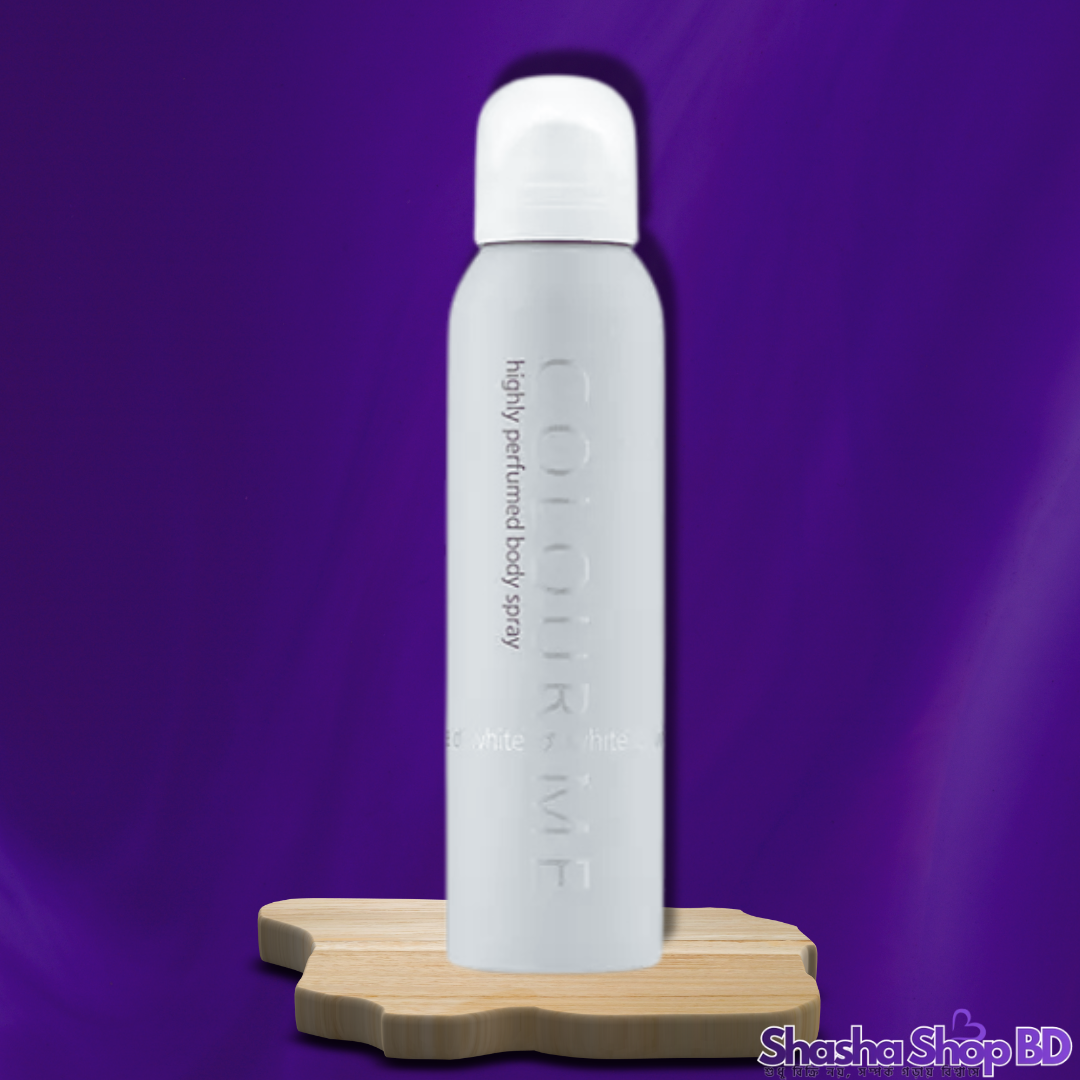 Colour Me White Highly Perfumed Body Spray – 150ml (Elegant, Fresh & Sophisticated – আপনার উপস্থিতিকে করে তুলুন আরও উজ্জ্বল এবং স্মরণীয়!)