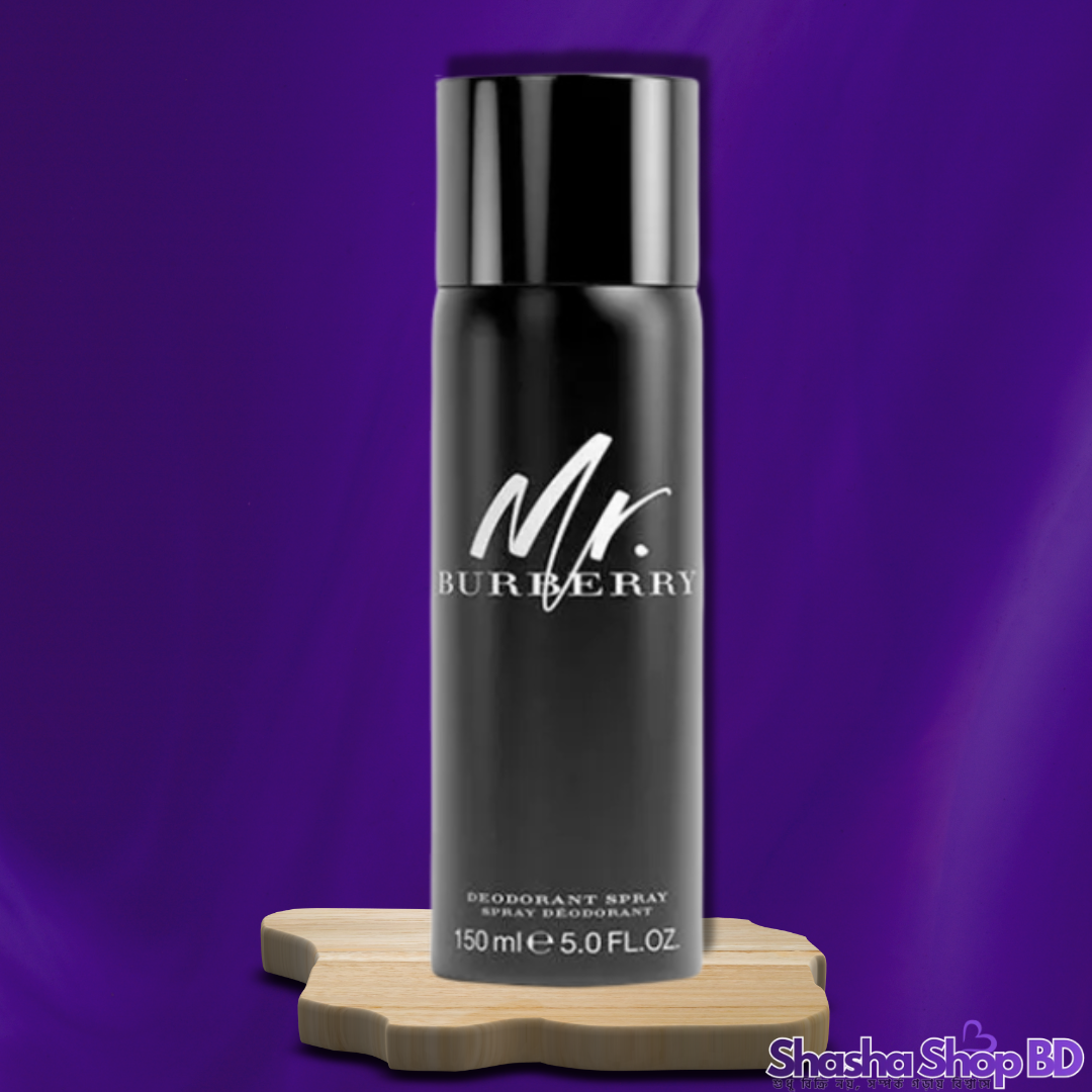 Mr. Burberry Deodorant Spray – 150ml (Sophisticated, Woody & Timeless – লন্ডনের আভিজাত্য আর আধুনিক পুরুষত্বের এক অনন্য মিশেল!)