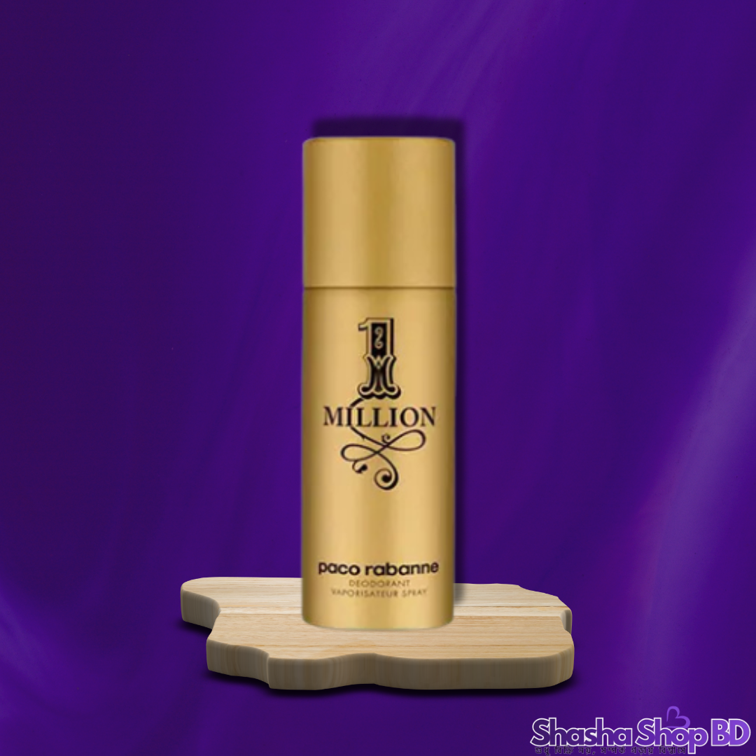 Paco Rabanne 1 Million Deodorant Spray – 150ml (Luxurious, Bold & Iconic – আপনার উপস্থিতিকে করে তুলুন সোনাঝরা উজ্জ্বল এবং অবিস্মরণীয়!)