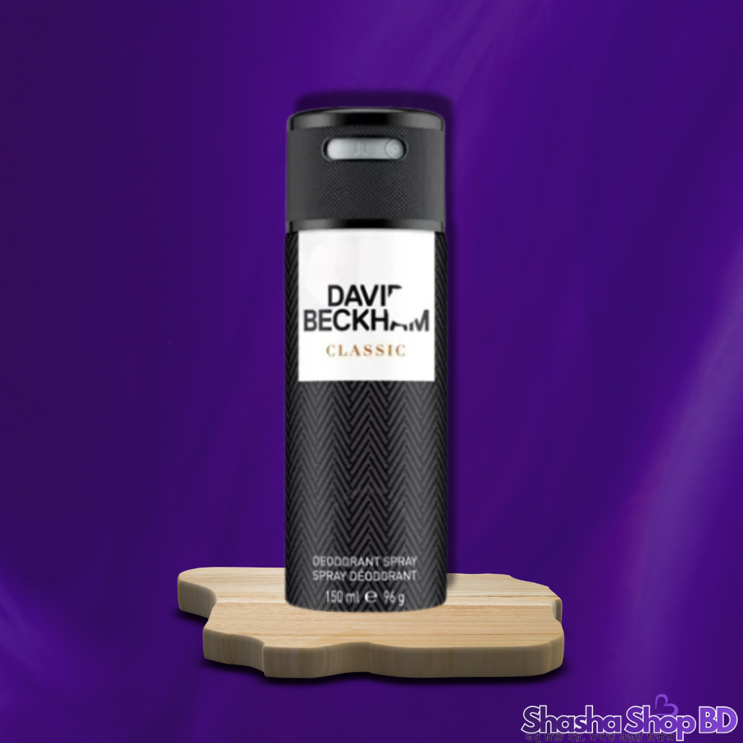 David Beckham Classic Deo Body Spray – 150ml (Sophisticated, Timeless & Charismatic – আপনার প্রতিদিনের স্টাইলে যোগ করুন এক অনন্য ক্ল্যাসিক আভিজাত্য!)