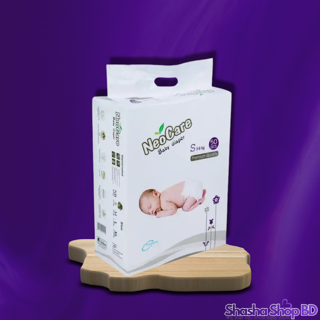 NeoCare Premium Belt Baby Diaper (S) – 50 Pcs (Premium Quality, Ultra Soft & High Absorption – আপনার সোনামণির কোমল ত্বকের সর্বোচ্চ সুরক্ষা!)