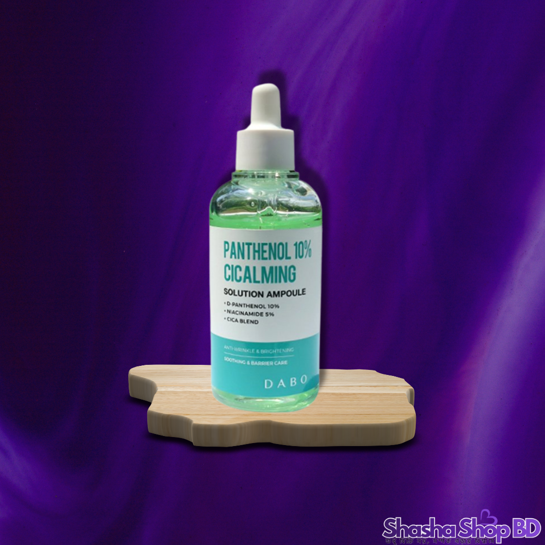 Dabo Panthenol 10% Cicalming Solution Ampoule (80ml) (10% High-Concentration Panthenol & Cica – সেনসিটিভ ও ড্যামেজ ত্বকের জন্য আল্টিমেট রিপেয়ার সল্যুশন!)