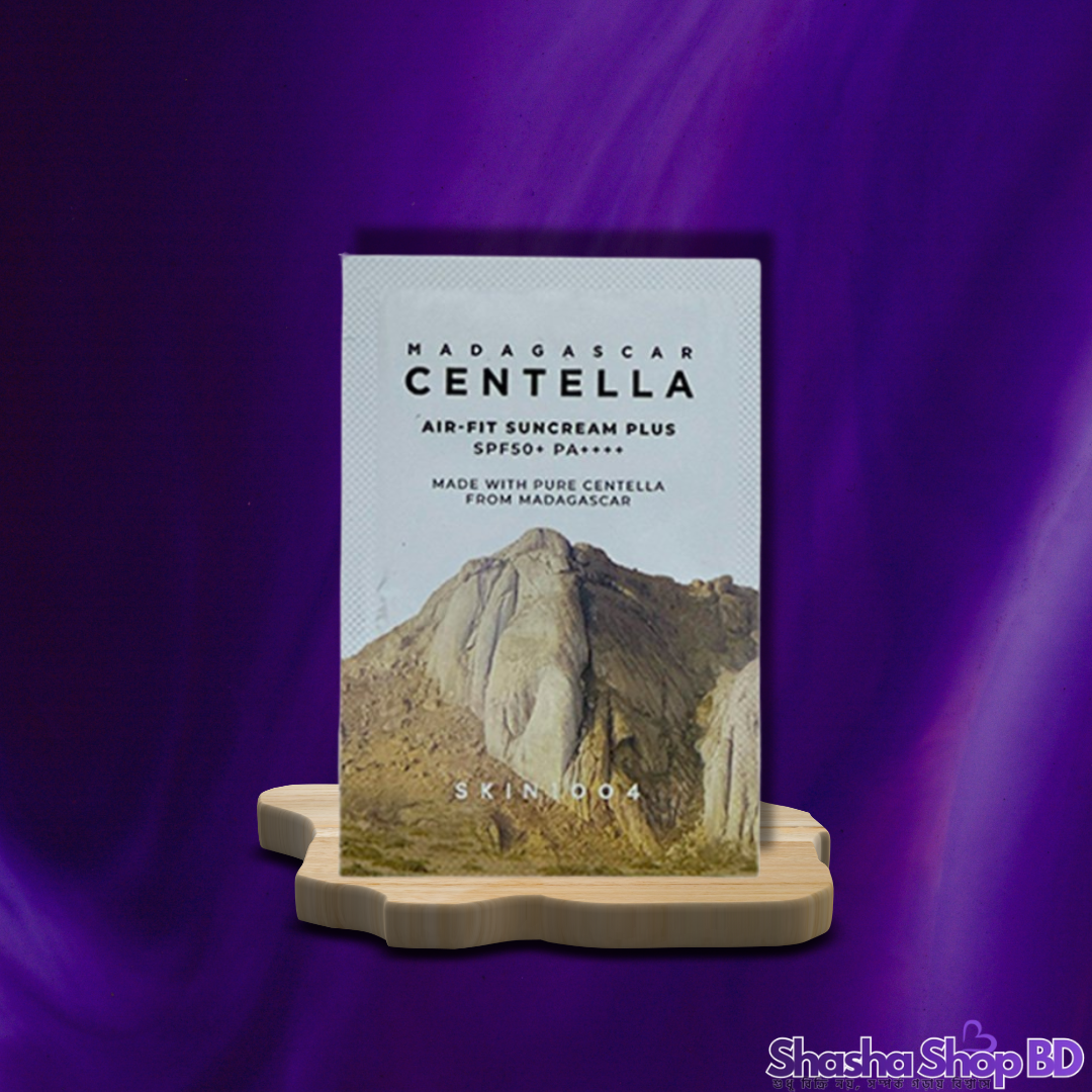 SKIN1004 Madagascar Centella Air-Fit Suncream Plus (1.5ml) (SPF 50+ PA++++, Physical Sunscreen & Tone-up – ফুল সাইজ কেনার আগে ট্রায়াল দেওয়ার সেরা সুযোগ!)