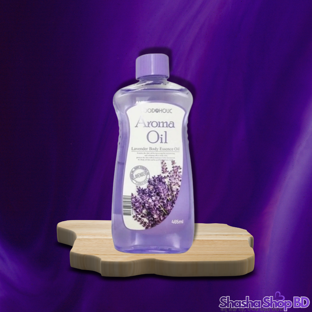 Foodaholic Aroma Oil Lavender Body Essence Oil (465ml) (Soothing & Deep Moisturizing – ল্যাভেন্ডারের সুবাসে ক্লান্তি দূর করে ত্বককে রাখুন মখমলের মতো নরম!)