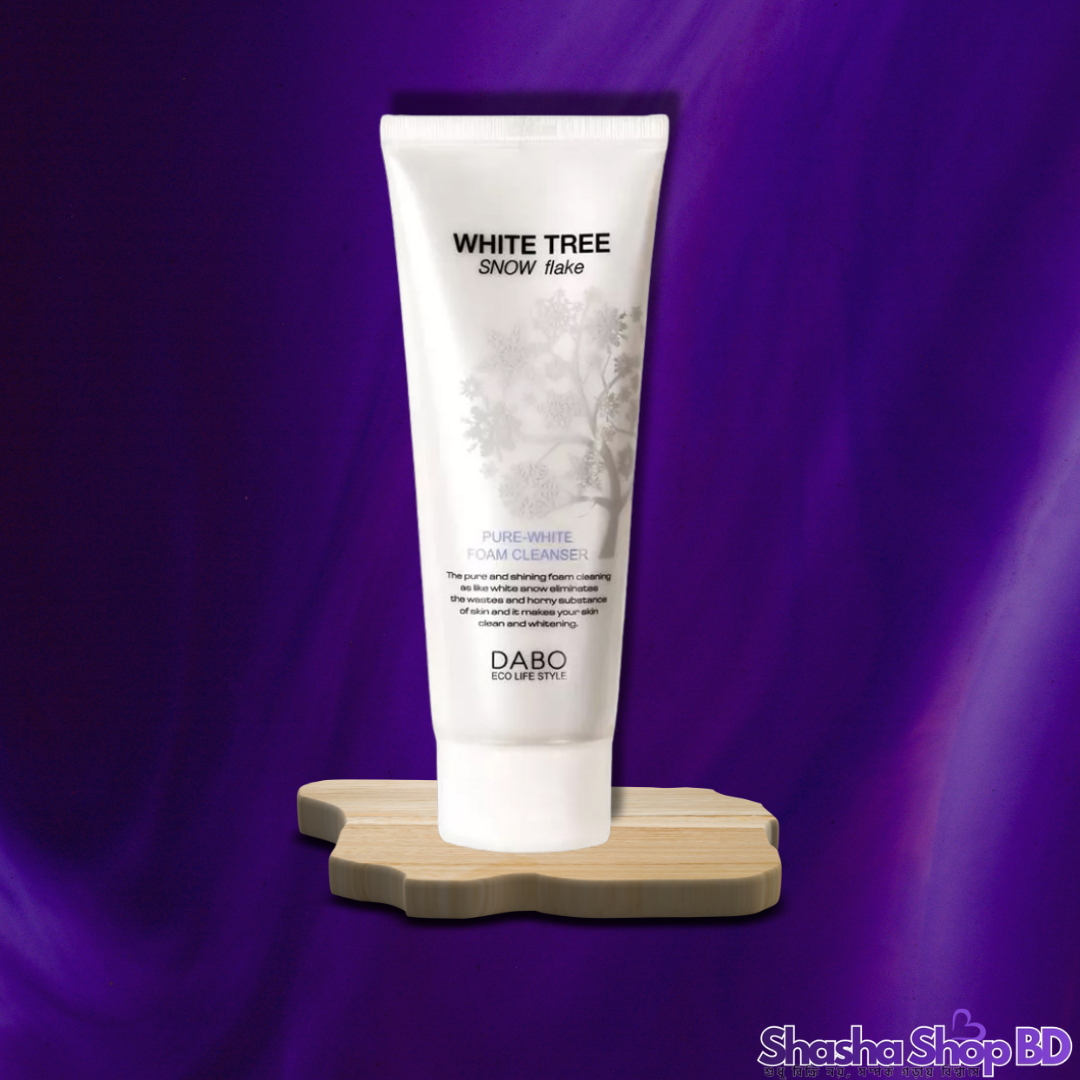 Dabo White Tree Snow Flake Pure White Foam Cleanser (150ml) (Deep Brightening & Snow-Clear Skin – তুষারের মতো শুভ্র এবং উজ্জ্বল ত্বকের জন্য সেরা ক্লিনজার!)