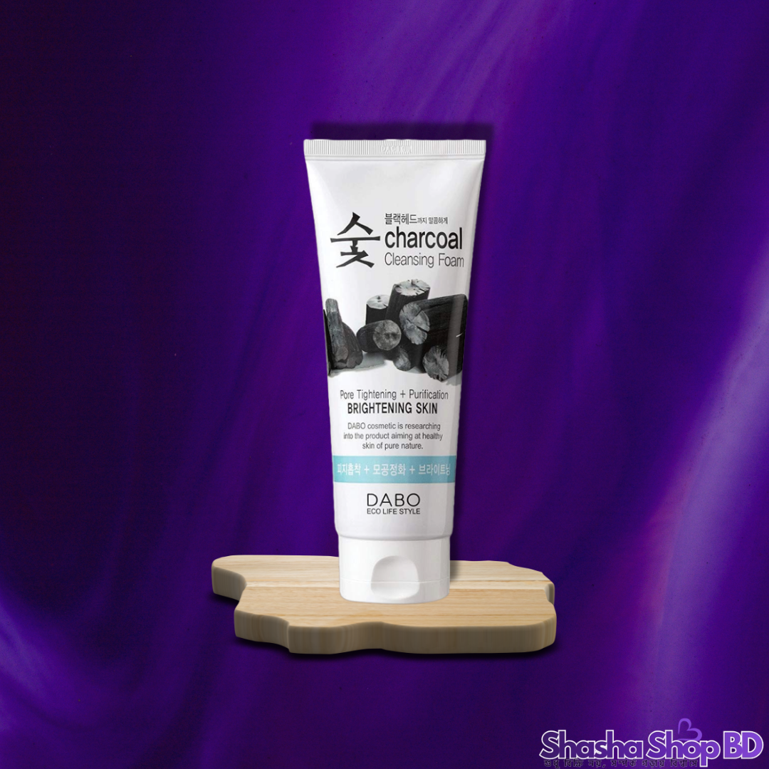 Dabo Charcoal Cleansing Foam (150ml) (Deep Pore Detox & Oil Control – অ্যাক্টিভেটেড চারকোলের শক্তিতে ত্বককে করুন টক্সিনমুক্ত ও ফ্রেশ!)
