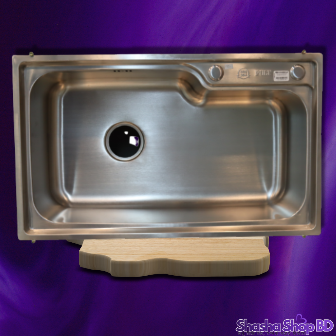 Pult Stainless Steel Kitchen Sink Set (Model: 7545 / 6846) (Luxury Satin Finish & Heavy Duty Construction – আপনার আধুনিক রান্নাঘরের জন্য শ্রেষ্ঠ পছন্দ!)