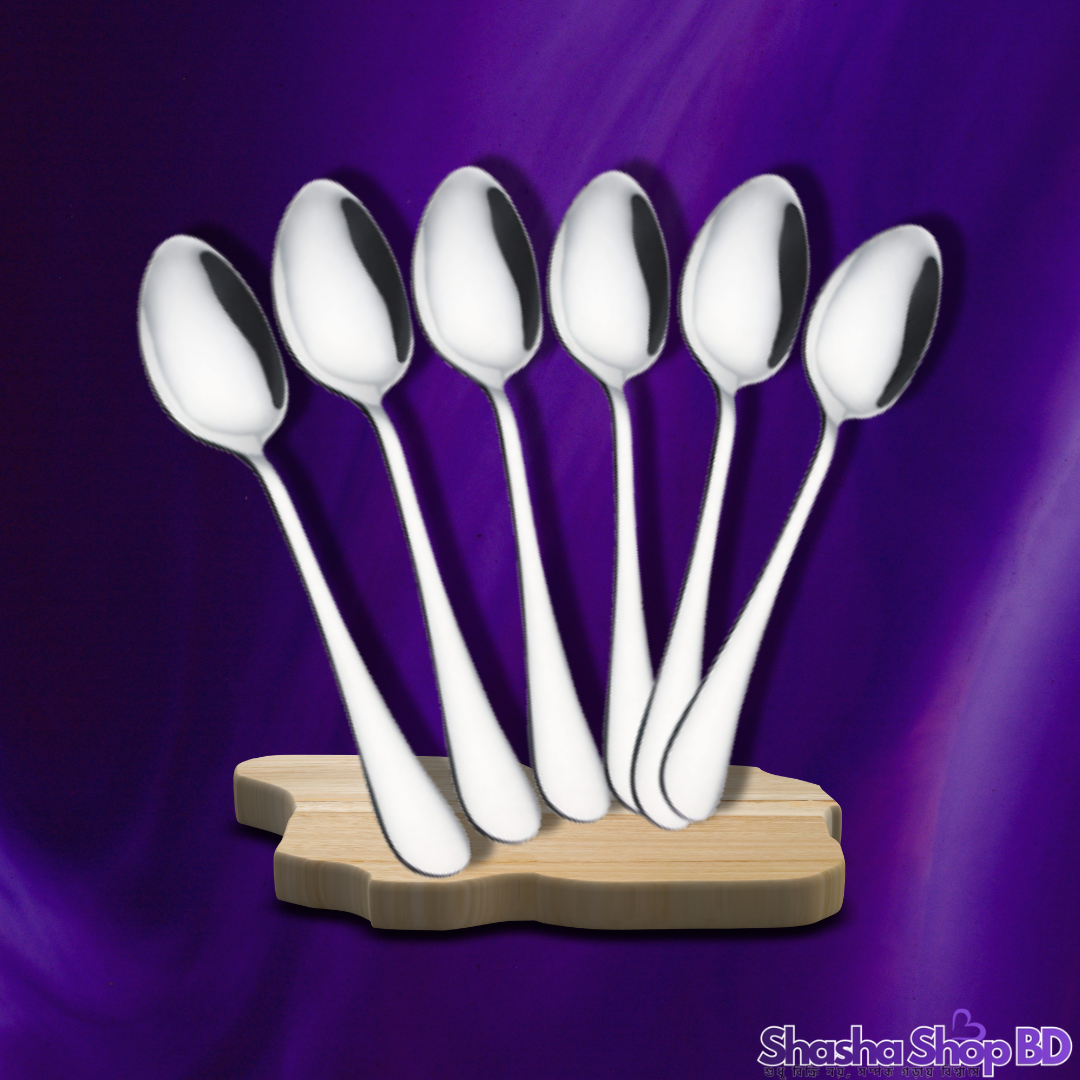 🍴 RE Stainless Steel Table Spoon Set - 6 Pcs (Model: 44878) (Elegant Dining Essentials – আপনার ডাইনিং টেবিলে যোগ করুন আভিজাত্যের নতুন মাত্রা!)