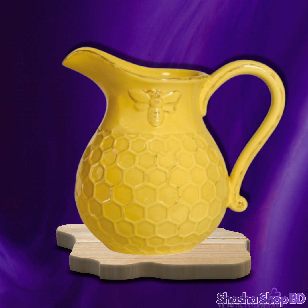 Loocl Honeycomb Design Pitcher Body Jug (Model: AC56137) (Rustic Elegance & Unique Design – আপনার ডাইনিং টেবিলে নিয়ে আসবে নান্দনিক আভিজাত্য!)