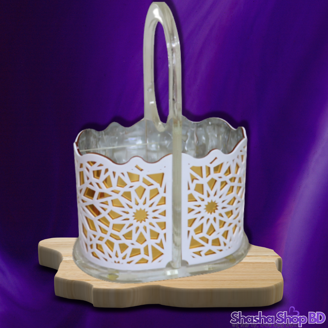 Loocl Oval Shape Cutlery Holder - Gold & Silver (Model: ACC230) (Timeless Beauty & Organized Dining – আপনার ডাইনিং টেবিলকে দিন রাজকীয় আভিজাত্যের ছোঁয়া!)