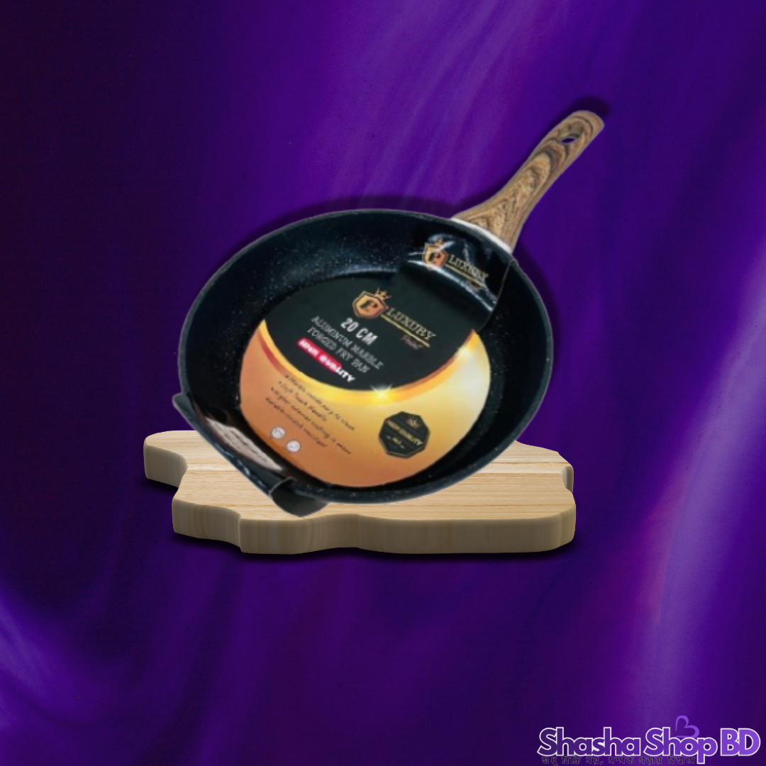 🍳 Luxury Point Aluminum Marble Forged Fry Pan - 20 CM (WX1020) (Compact Efficiency & Superior Marble Coating – আপনার প্রতিদিনের কুইক কুকিংয়ের জন্য সেরা সঙ্গী!)