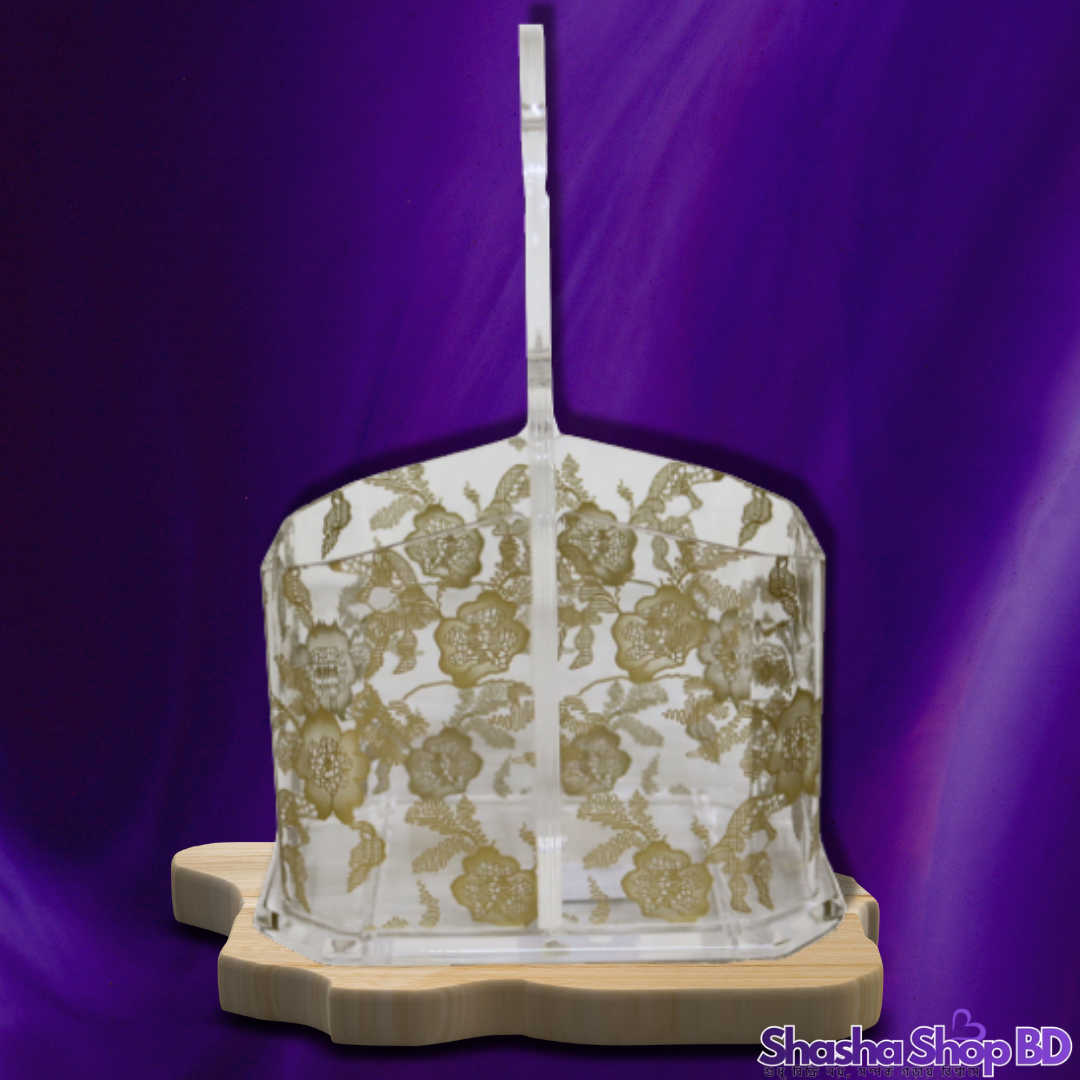 Ansa Spoon & Forks Standing Box (Model: AQ4216G) (Exquisite Floral Artistry – আপনার ডাইনিং টেবিলকে দিন এক রাজকীয় ও পরিপাটি লুক!)