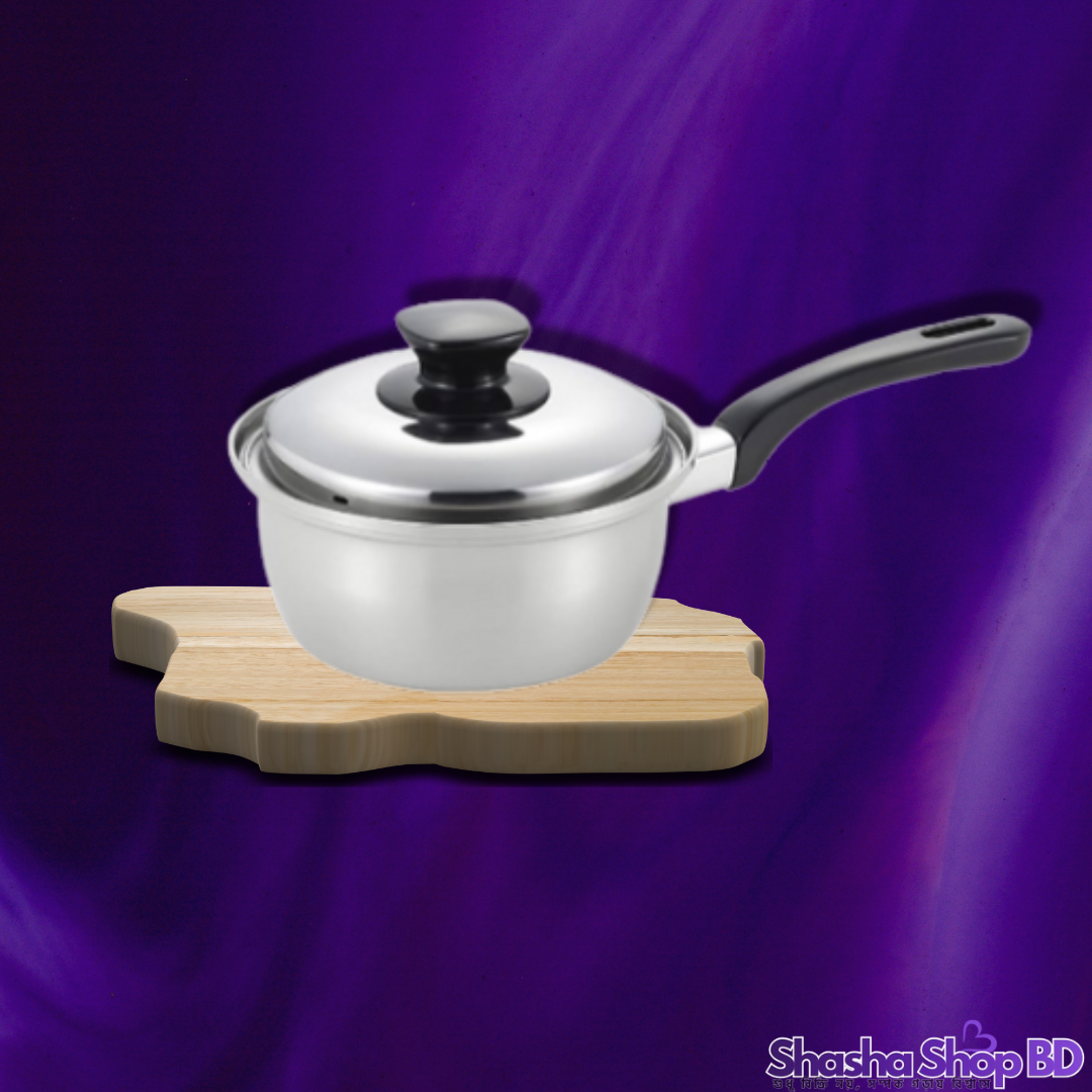 🍲 SKB Sauce Pan With SS Lid & Bakelite Handle - 26 cm (Efficient Cooking & Superior Durability – আপনার প্রতিদিনের রান্নায় নিয়ে আসুন পূর্ণ আস্থা!)