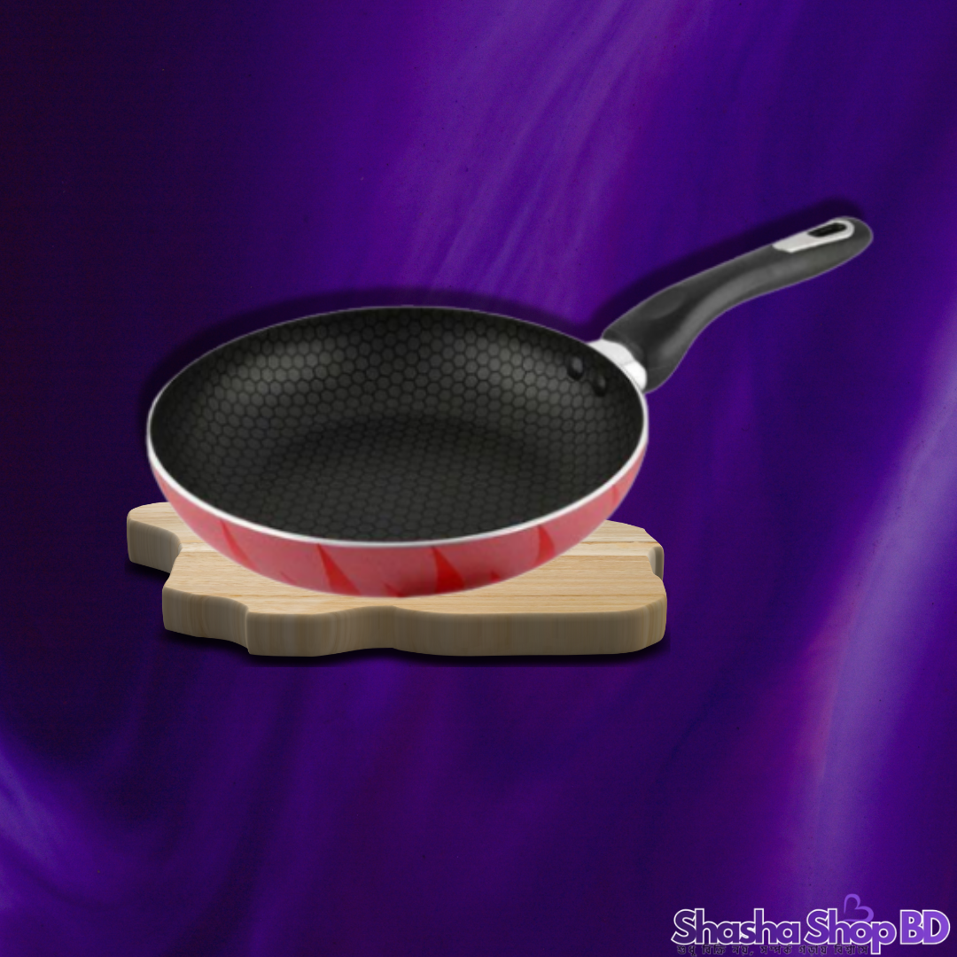 🍳 Kawashi Non-Stick Tempo Flame Fry Pan with Cover - 24 CM (Efficient Cooking & Stylish Design – আপনার প্রতিদিনের রান্নায় আনুন পেশাদার ছোঁয়া!)