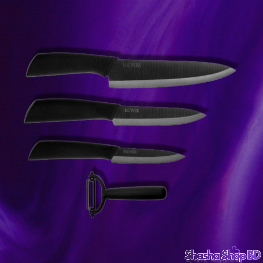 🔪 CC Kitchen Knife Set - 4 Pcs (Professional Precision & Sleek Design – আপনার রান্নাঘরের কাটাকাটিকে করুন আরও সহজ ও গতিময়!)