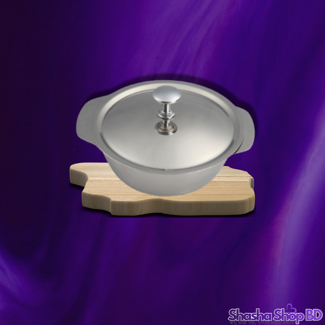 🍲 CC Stainless Steel Bati with Lid - 22 cm (The Ultimate Serving & Storage Solution – আপনার ডাইনিংয়ে আনুন স্থায়িত্ব ও আধুনিকতা!)