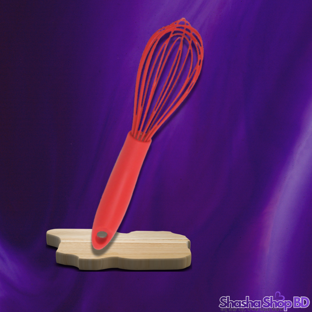 🥚 Red Cherry Egg Whisk - 13.5 Inch (Model: KW-1015) (Effortless Whisking & Blending – আপনার বেকিং এবং কুকিংকে করুন আরও সহজ ও পারফেক্ট!)