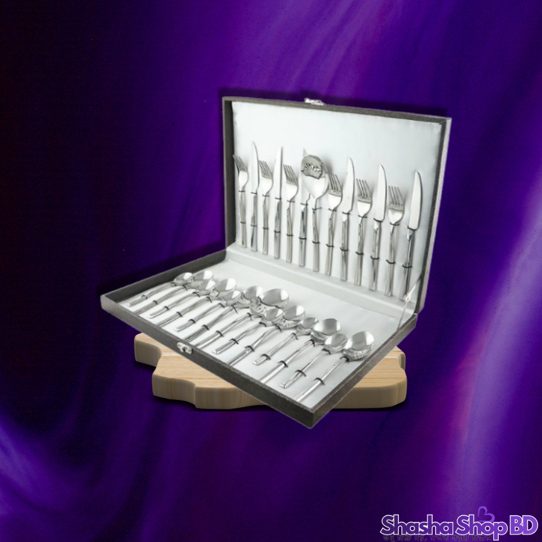 🍴 CC Luxury 26 Pcs Cutlery & Dinner Set (Service for 6) (Elevate Your Dining Experience – রাজকীয় আভিজাত্যে মেহমানদারি করুন প্রতিদিন!)