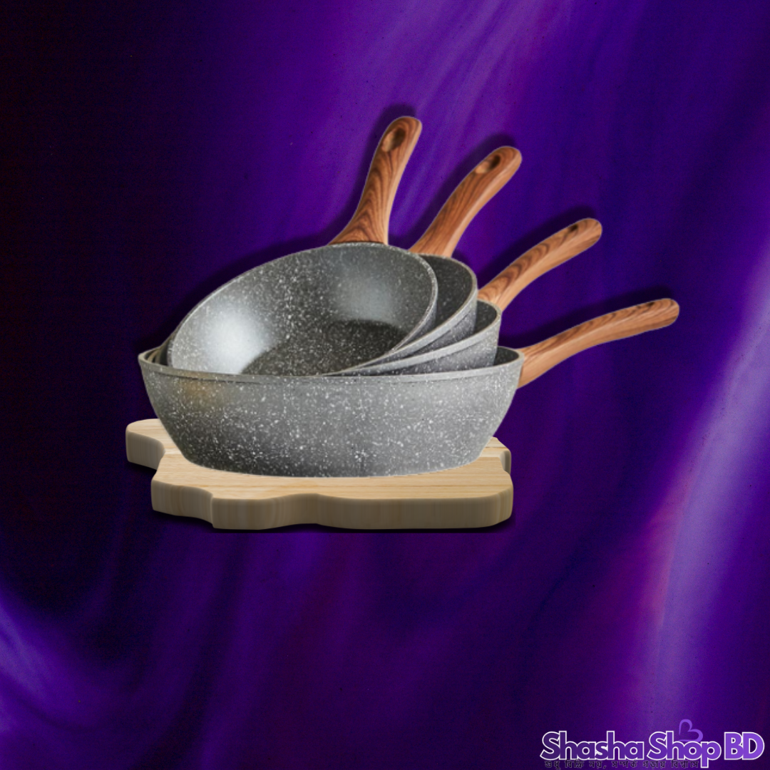 🍳 RE Cooking Pan (102862) - Model: 4150 (Set of 4) (Master the Art of Healthy Cooking – আপনার কিচেনের জন্য একটি সম্পূর্ণ ও আধুনিক কুকিং সলিউশন!)