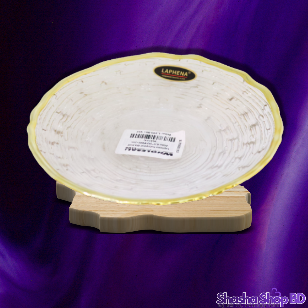 💎 Laphena Luxury Crystal Salad Bowl (6.5 Inch) (Dine with Elegance – আপনার ডাইনিং টেবিলে নিয়ে আসুন শৈল্পিক আভিজাত্যের ছোঁয়া!)