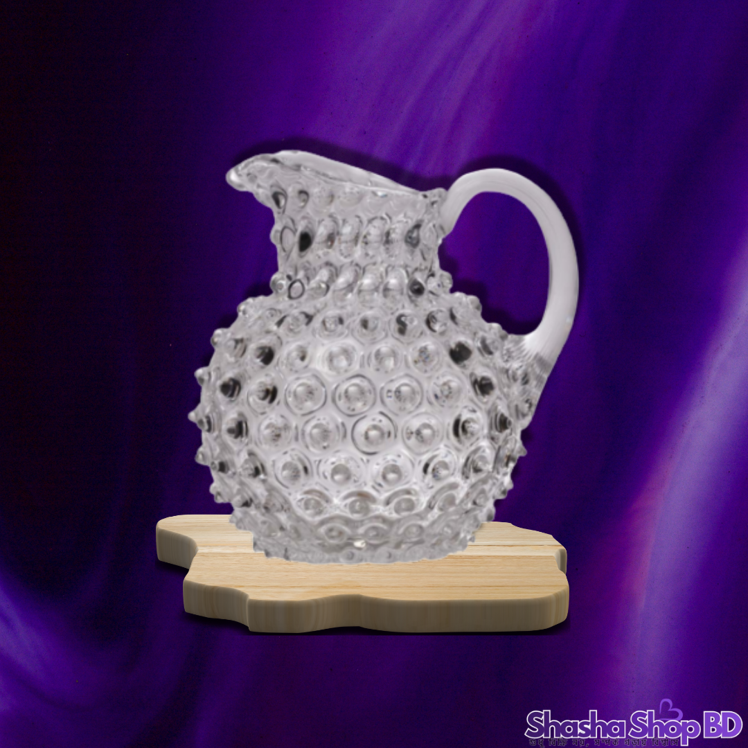 🍶 Loocl Clear Hobnail Decorative Jug - Model: ACF101 (Classic Texture, Modern Elegance – আপনার ডাইনিং ও লিভিং স্পেসে নিয়ে আসুন ভিনটেজ আভিজাত্য!)